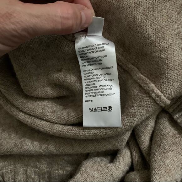 Anthropologie Light Brown Mock Neck Sweater Women’s M Soft Classic Neutral - Picture 4 of 5
